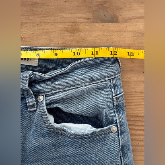 Almost Famous Light Blue Distressed Straight Leg Jeans - Picture 5 of 7